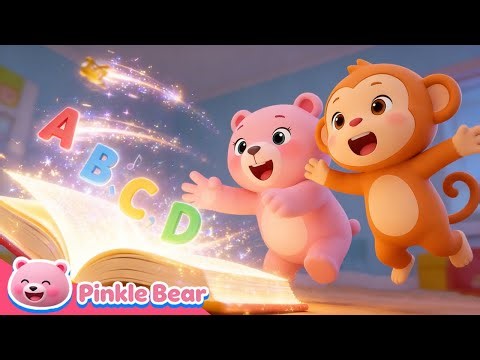 ABC Song for Kids | Learn Alphabet A to Z with Pinkle Bear | Phonics Song & Nursery Rhymes