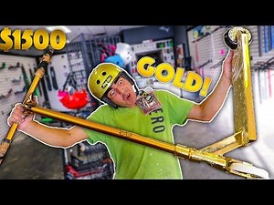 ADRIAN BUILDS HIS FIRST CUSTOM PRO SCOTER! ALL GOLD*