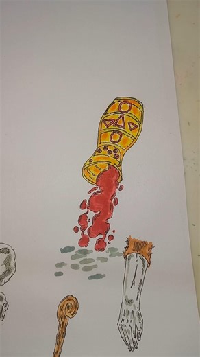 this is the water which was turned into blood by the plague #drawingprocess