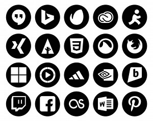 Download 20 Social Media Icon Pack Including nvidia video forrst windows media player browser for free