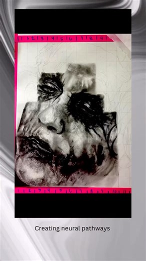 Erin Redline Art on Instagram: "Creating neural pathways together. When we slow down with art, the brain lights up — emotionally, cognitively, deeply. This is the space I’m creating. #NeuralArt #ArtAndBrain #PsychologicalArt #healingart #arttherapylife"