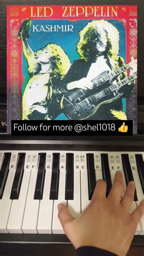 Kashmir - Led Zeppelin #70s #piano #tutorial #shorts #kashmir #epic