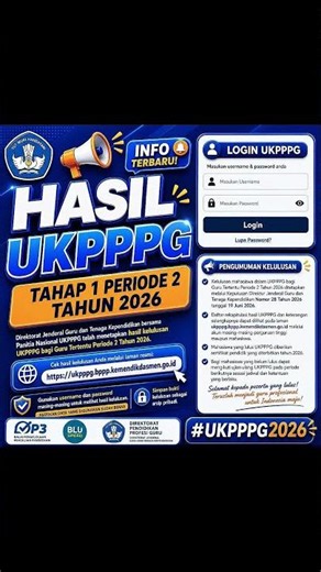 📢 RESMI! HASIL KELULUSAN UKPPPG GURU TERTENTU PERIODE 2 TAHUN 2026 TELAH DITETAPKAN*