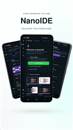 NanoIDE: Android IDE, Code Editor & Compiler | Code on Your Phone