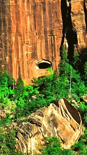 8.4K views · 9.5K reactions | This striking pair of images shows the iconic tunnel windows carved into the cliffs of Zion National Park in Utah. These are part of the Zion–Mount Carmel Tunnel, an engineering marvel completed in 1930. The carved arch, allows light and ventilation into the tunnel and provides breathtaking views for travelers. | Unsolved Mysteries & Paranormal Activities | Facebook