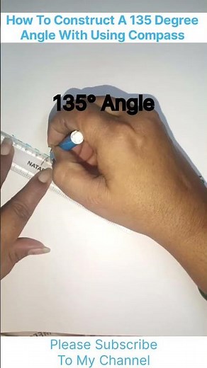 How to construct 135 degree angle using compass 135° angle #youtube #trending #ytshorts #viral#maths