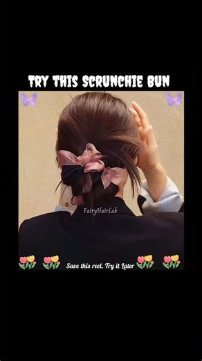 Try this Scrunchie Bun 🍄 Tutorial 💮 Fairy Hair Lab 💖