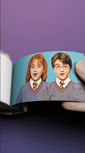 Harry Potter & Hermione Singing "Death Bed" FlipBook #harrypotter #flipbook #shorts