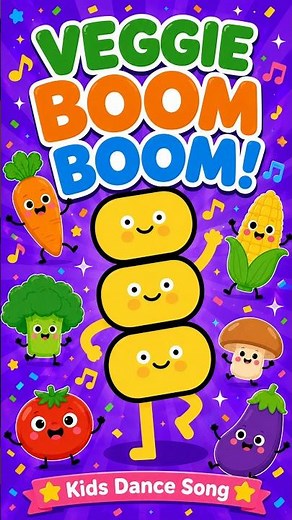 Veggie Boom Boom 🥕 Kids Vegetable Dance Song | Healthy Food Song for Children