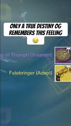 Only a true Destiny OG remembers this feeling… 🥲