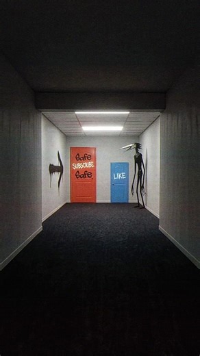 🔴Red door or 🔵Blue door?... #backrooms #shorts