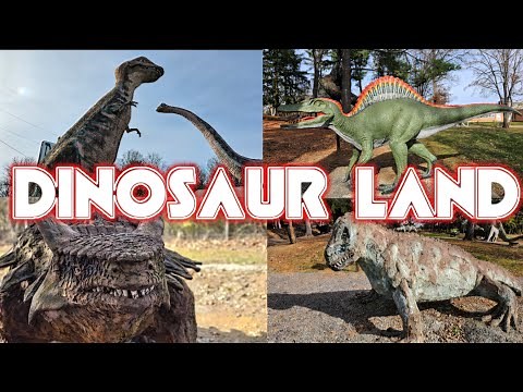 DINOSAUR LAND!!! INCREDIBLE old school Dinosaur Park in White Post, Virginia!!!