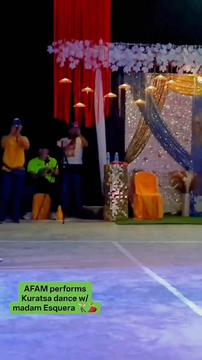 Balikbayan AFAM performs Kuratsa dance with ms esquera👏💃🕺 #fbreelsfypシ゚ #highlights2025 #everyoneシ゚ #highlightsシ゚ #fiestacelebration2025 | Idol Edgar Vlog