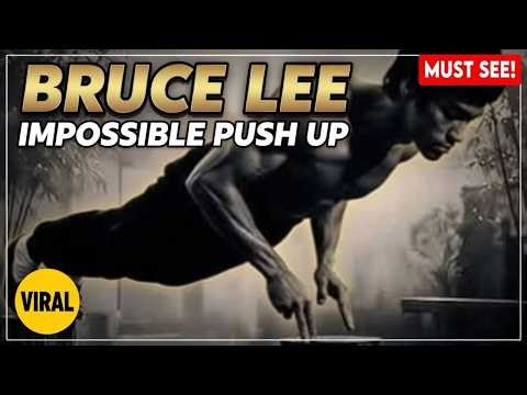 💪Bruce Lee IMPOSSIBLE 2 Finger Push Up 😱 Still UNMATCHED After 60 Years! 🐉 (Legendary Strength)