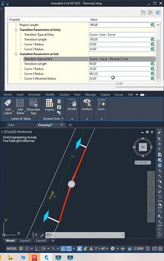 How to Add Road Widening in Civil 3D in 50 Seconds! #widening #autocad #Civil3D
