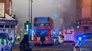Electric London bus catches fire in middle of Wimbledon road