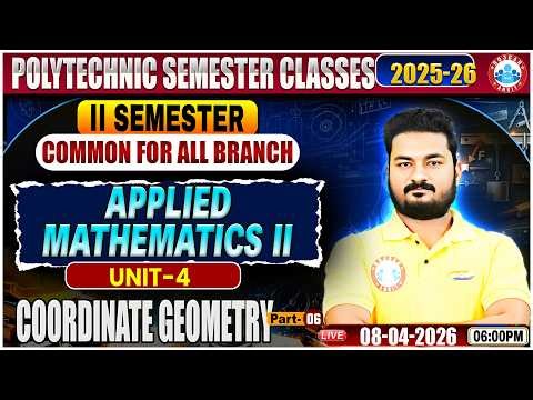 UP Polytechnic Applied Mathematics | Coordinate Geometry | Polytechnic 2nd Sem Engineering Class