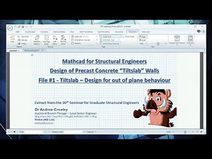 Mathcad for Structural Engineers - Tiltslab Design for out of plane behaviour