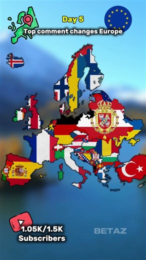 Top comment changes Europe | Day 5 #map #history #mapping #mapper #geography