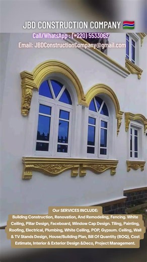 Our SERVICES INCLUDE: Building Construction, Renovation, And Remodeling, Fencing. Arch, Door, Gate, Pillar Design, Face board, And Window Cap Design. Tiling, Painting, Roofing, Electrical, Plumbing, White Ceiling, POP, Gypsum. Ceiling, Wall & TV Stands Design, House/Building Plan, Bill Of Quantity (BOQ), Cost Estimate, Interior & Exterior Design & Decoration, Aluminium And Glass Fabrication And Installation Service, Project Management, & Real Estate. For More Information [Booking & Inquiry] Text