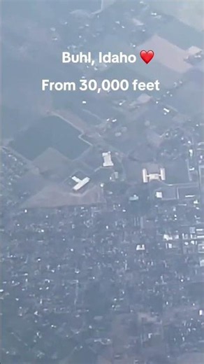 Buhl, Idaho from 30,000 feet above