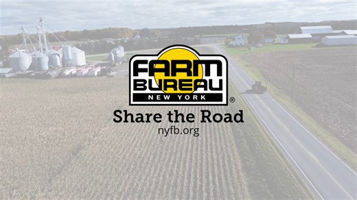 It’s harvest time, and that means more tractors, combines, and other slow-moving vehicles — including horse and buggies — will be on the road. Be patient and only pass when safe to do so. You could save a life! #SharetheRoad | New York Farm Bureau