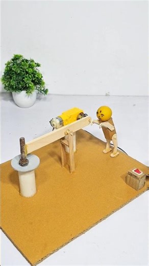 hammer machine working model with dc motor #shorts #DIY