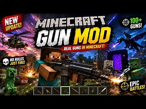 best gun addon for minecraft bedrock1.21 🔥| cool gun mods for minecraft bedrock || 100% Working ||