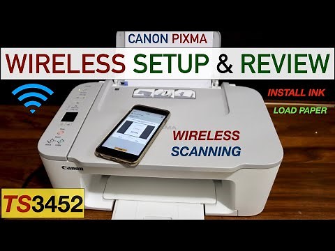 Canon Pixma TS3452 Wireless Setup, Install Ink, Load Paper, Connect To WiFi, Scan Test & Review.