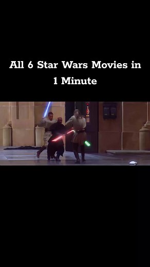 All 6 Star Wars Movies in 1 Minute #StarWars #movie #nerd #fyp | star wars