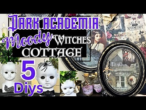 AMAZING Dark academia, moody & Goth~ The WITCHES COTTAGE dark Cottagecore - diy decor 🧙‍♀️☠️