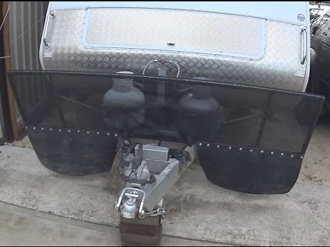 Making my stone guard and mudflaps for my off road caravan RV