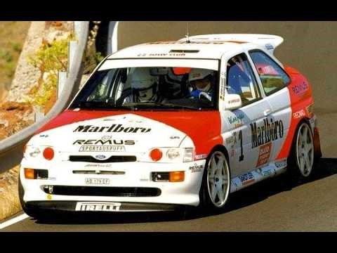 Group-A Ford Escort RS Cosworth rally cars on Gran Canaria