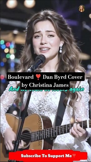Boulevard - Dan Byrd Cover by Christina James | Lyrics Video 🎵 Sad Love Song | Classic English Songs