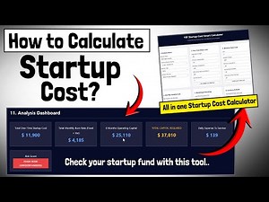 How to Calculate Startup Cost with Startup Cost Calculator Tool