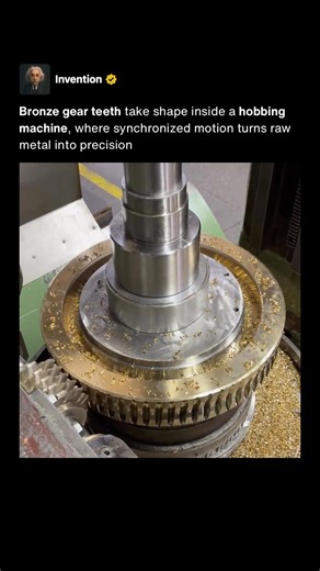 How Bronze Gears Are Cut With Insane Precision ⚙️ #shorts