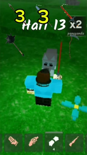 Melee weapons vs wolf 🐺🔦🌲 #roblox