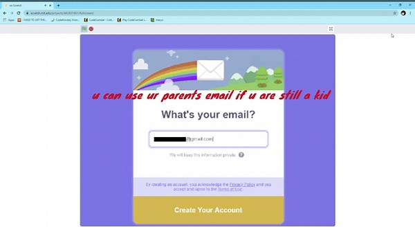 How to make a scratch account