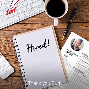 #SurfSistas, meet Nokuthula from Soweto. She tried the Surf School of Shine and it helped her, just like it can help you :) Nokuthula took all the courses, created her CV using the Surf CV builder and submitted it for a job at a bookstore. Her CV stood out as it was professional and elegant; as a result, she was chosen for an interview. After a few weeks, Nokuthula was informed that she got the job! The Surf School of Shine helped her boost her inner self, it prepared her accordingly for her int