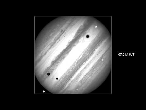 Time-lapse of Jupiter’s three moon transit, time stamped