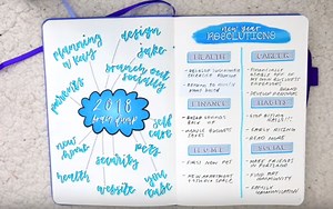 【youtube搬运】 2018年我的天蓝色 主题bujo计划 2018 bujo setup and goal setting