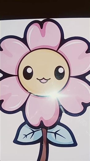 kawaii flower design/how to draw a cute flower/