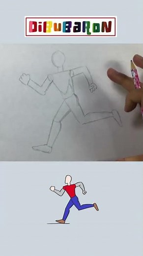 Dibujando una persona corriendo | Dibujos faciles