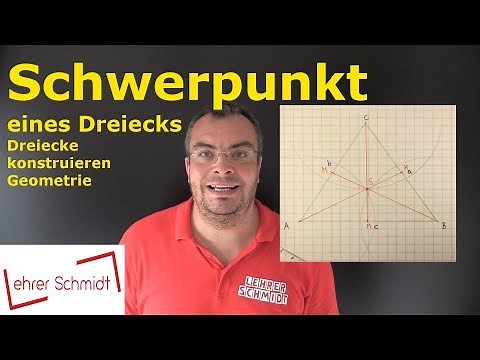 Constructing the center of gravity of a triangle (side bisector) | Geometry | Mathematics | Lehre...