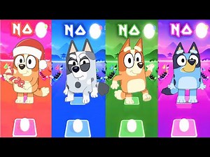 BLUEY MAGIC 🆚 BLUEY BINGO FRIENDS 🆚 FUNNY MOMENTS | Tiles Hop EDM Rush + BeamNG.drive Gameplay #18