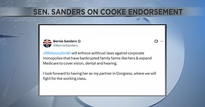 Sen. Bernie Sanders endorses Rebecca Cooke