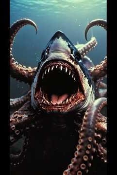 What Lurks in Caribbean Blue Holes? Lusca – Nightmare Fuel! 🐙🦈#shark #deepsea #MythicalCreatures