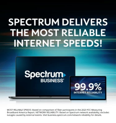 Running a small business means doing it all. Don't settle for unreliable Internet service. Switch to Spectrum Business and get: ⚡ Fast, Reliable Internet Speeds 🌐 99.9% Network Reliability 🔗 Constant Connectivity with Wireless Internet Backup 🔄 Switch now at: Spectrum.com/Business #SpectrumBusiness | Spectrum Business