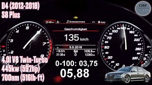 奥迪S8 0-200加速对比