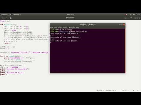 Calculate Distance using Haversine Formula in Python